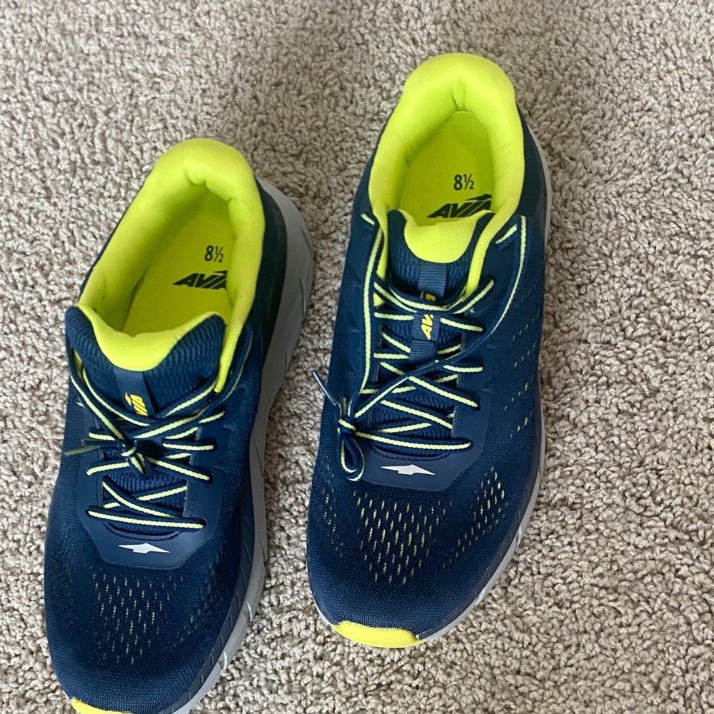 Avia Navy and Neon Lime Running Shoes - Picture 2 of 8